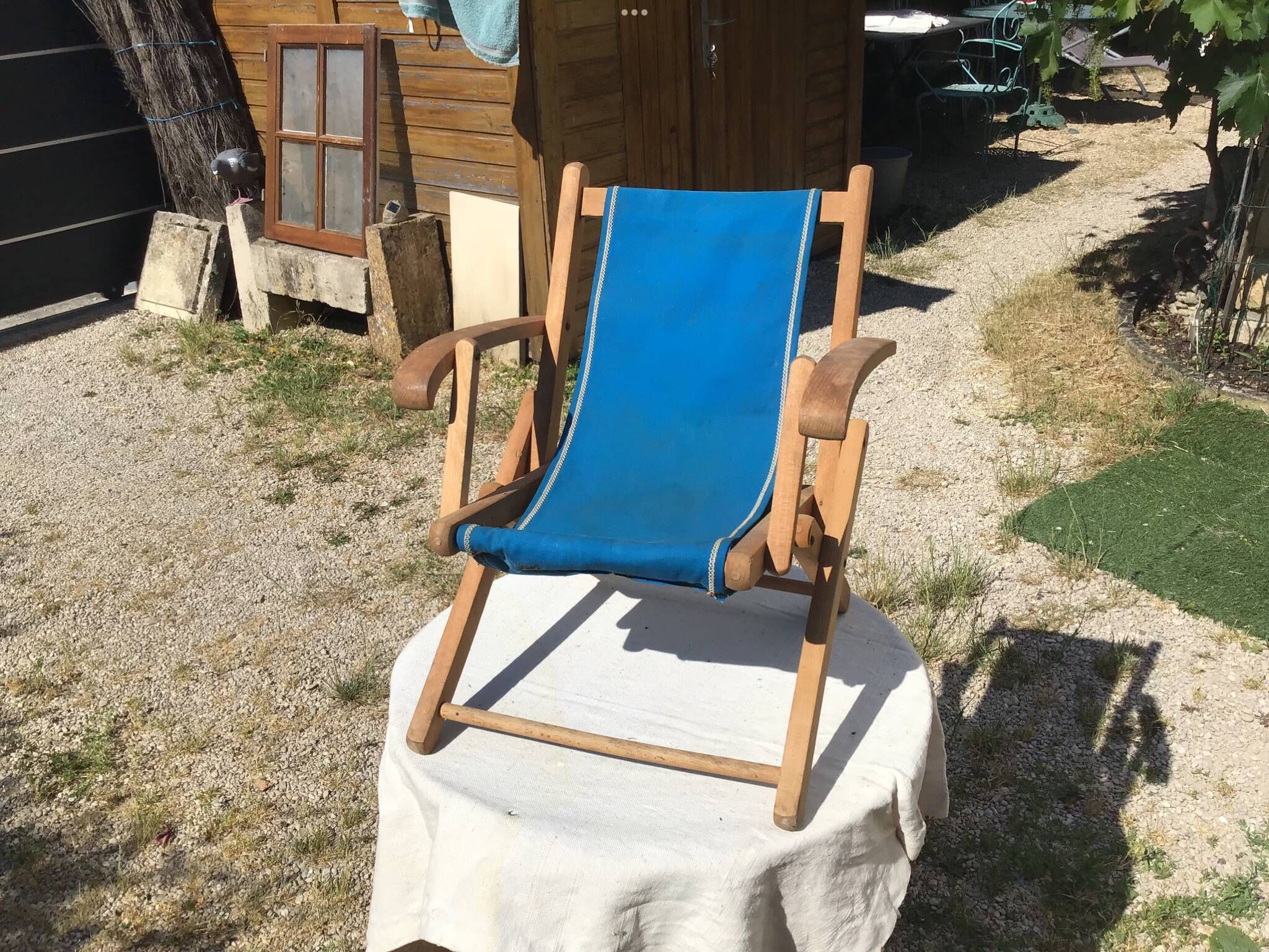 Petit fauteuil d’enfant en toile pliant plage camping