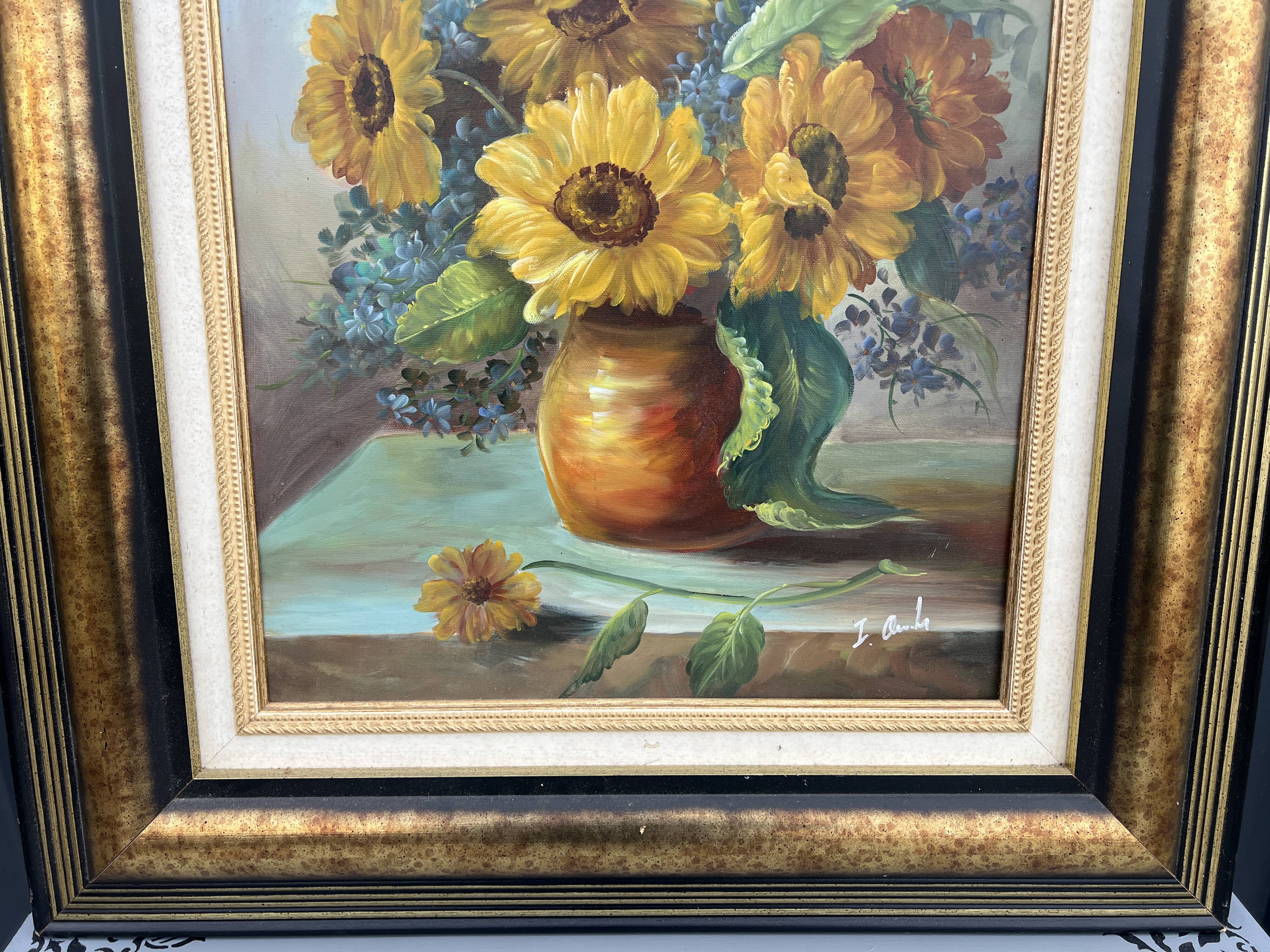 Painting Bouquets of Flowers on Entablature