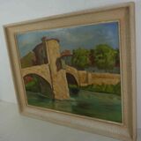 Peinture à l'huile sur bois de R Accaries