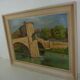 Peinture à l'huile sur bois de R Accaries