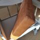 Banc téléphone et son siège cuir camel