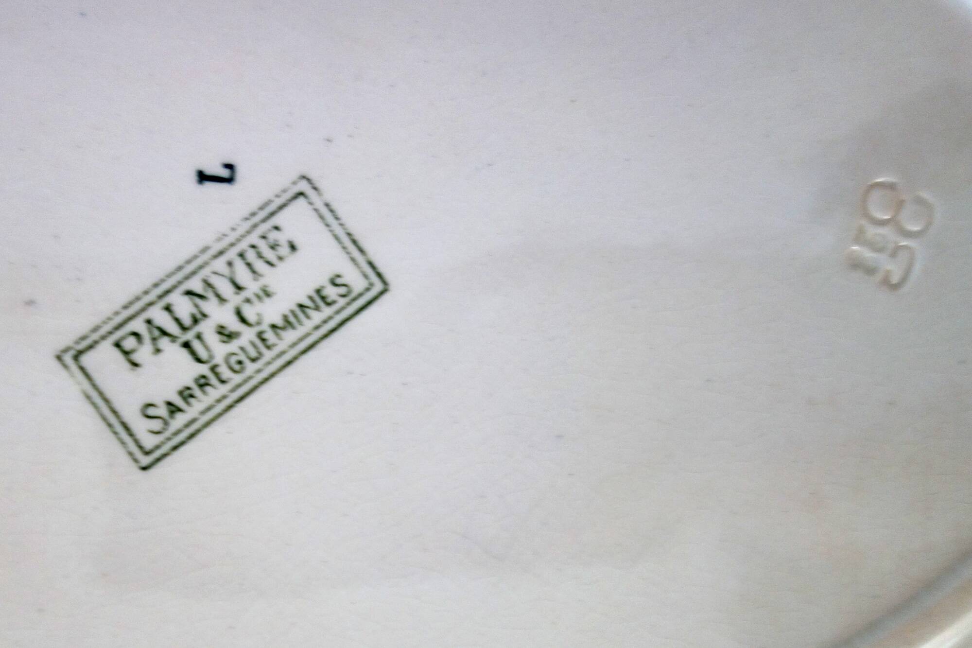 Large oval ironstone platter "Palmyre" Sarreguemines