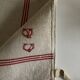 Pair of new old linen cloth tea towels 1930 initials CC