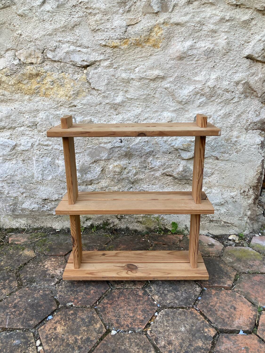 Vintage pine wall shelf