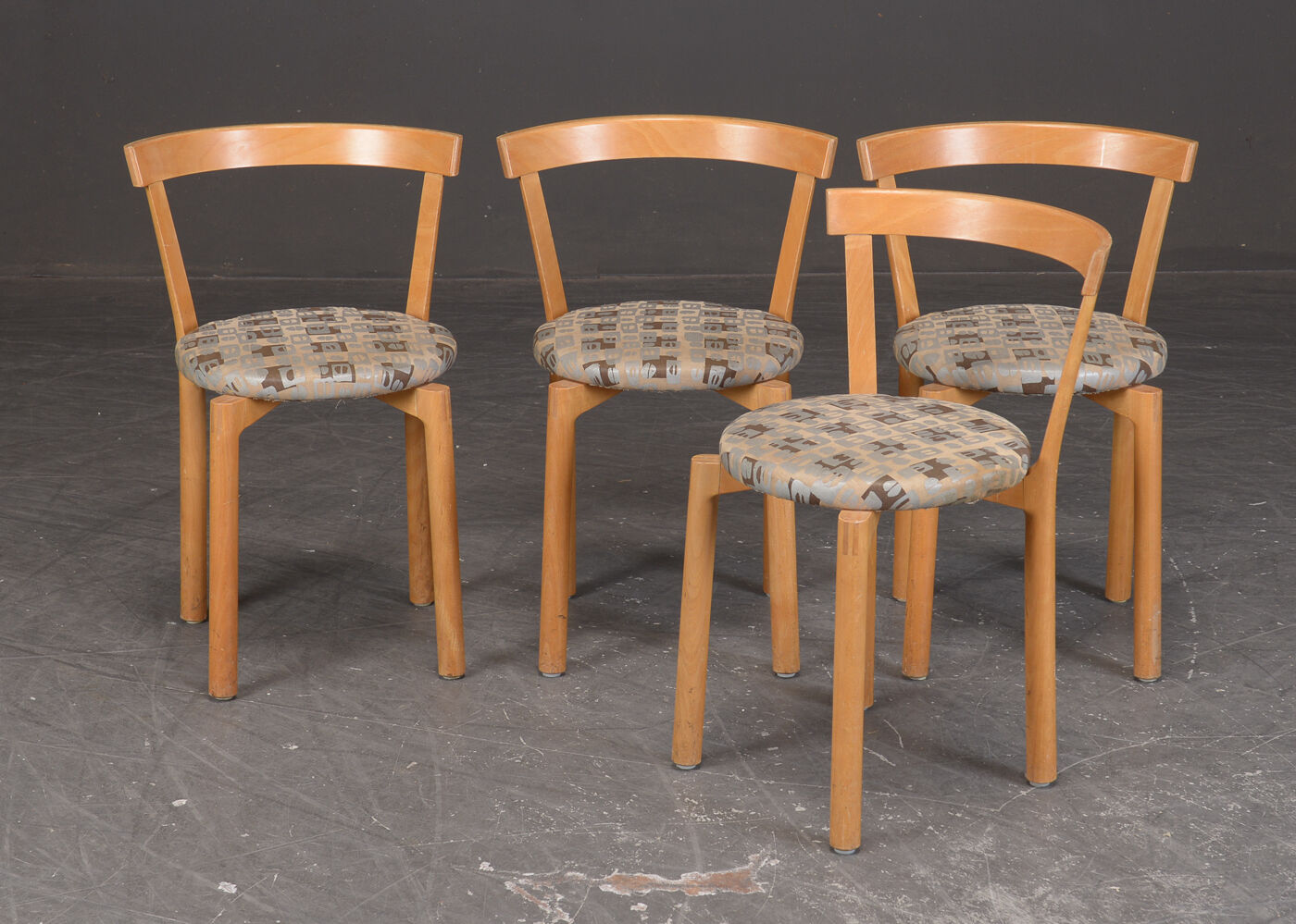 Stretched beech chairs