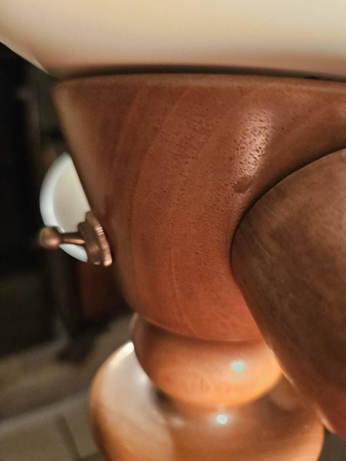 Art Deco turned wood floor lamp 1960