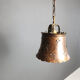 Brutalist copper pendant light, 1970s