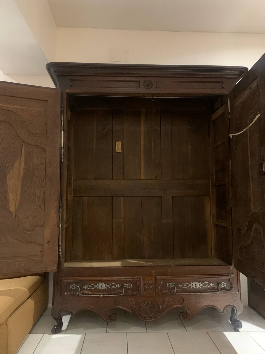 Antique Lorraine Wardrobe, 18th Century, Rustic Oak