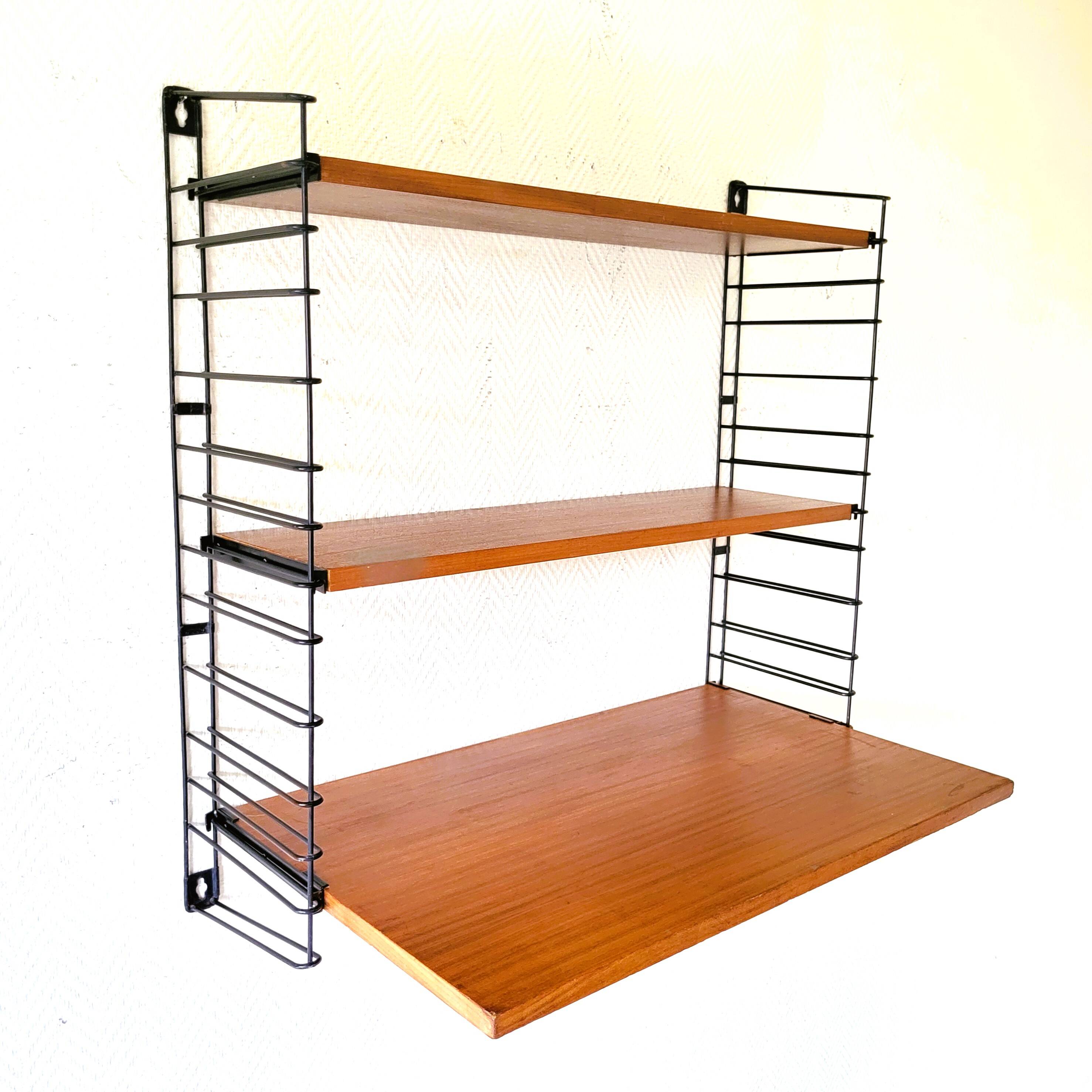 Etagèretomado teck + planche bureau vintage 70s'