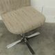 Swivel chair in chrome and clean, sturdy patterned fabric from the 1970s.