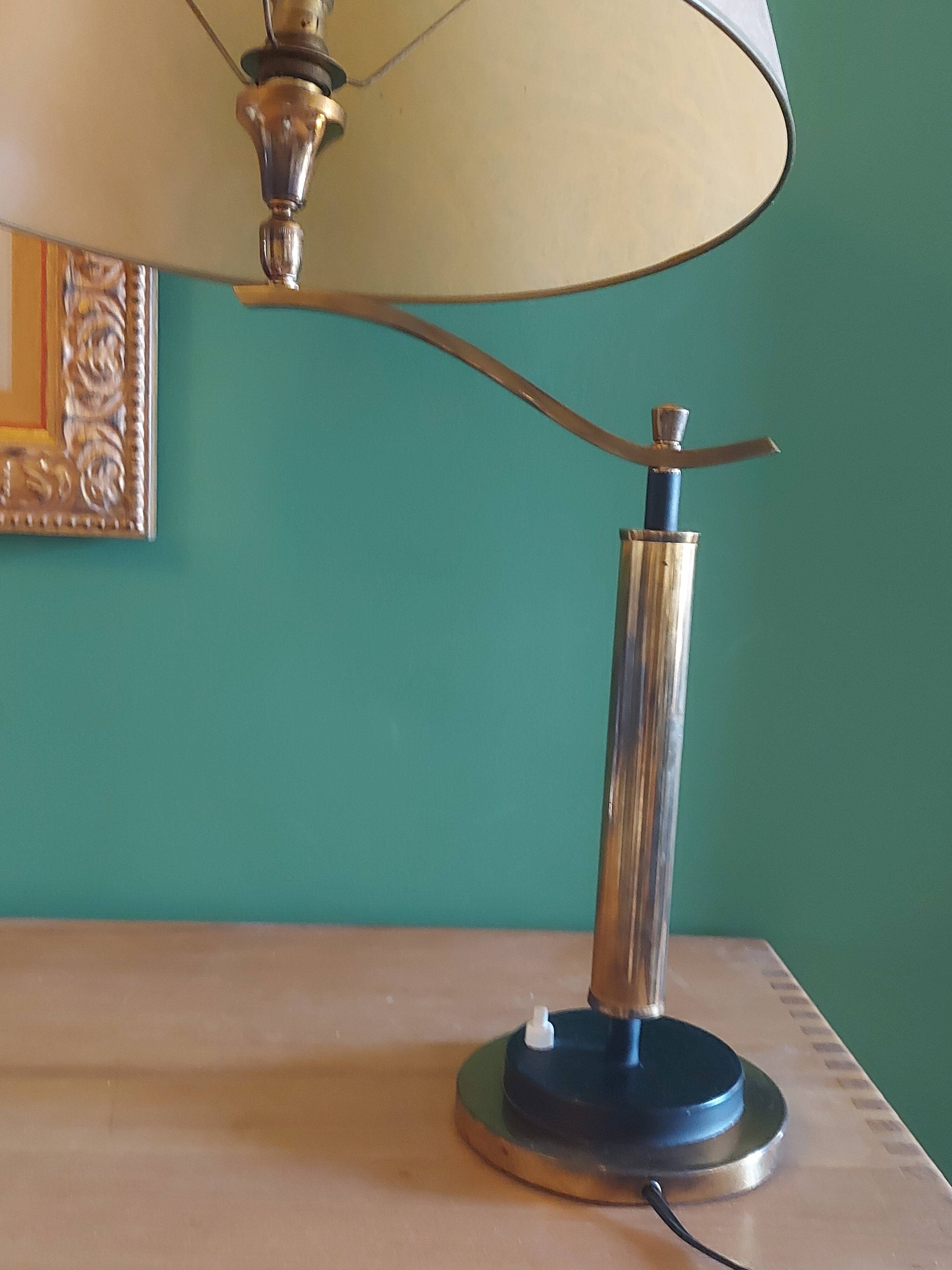 Brass lamp 30's Jules Leleu