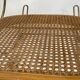 Vintage brass curved wooden rocking chair