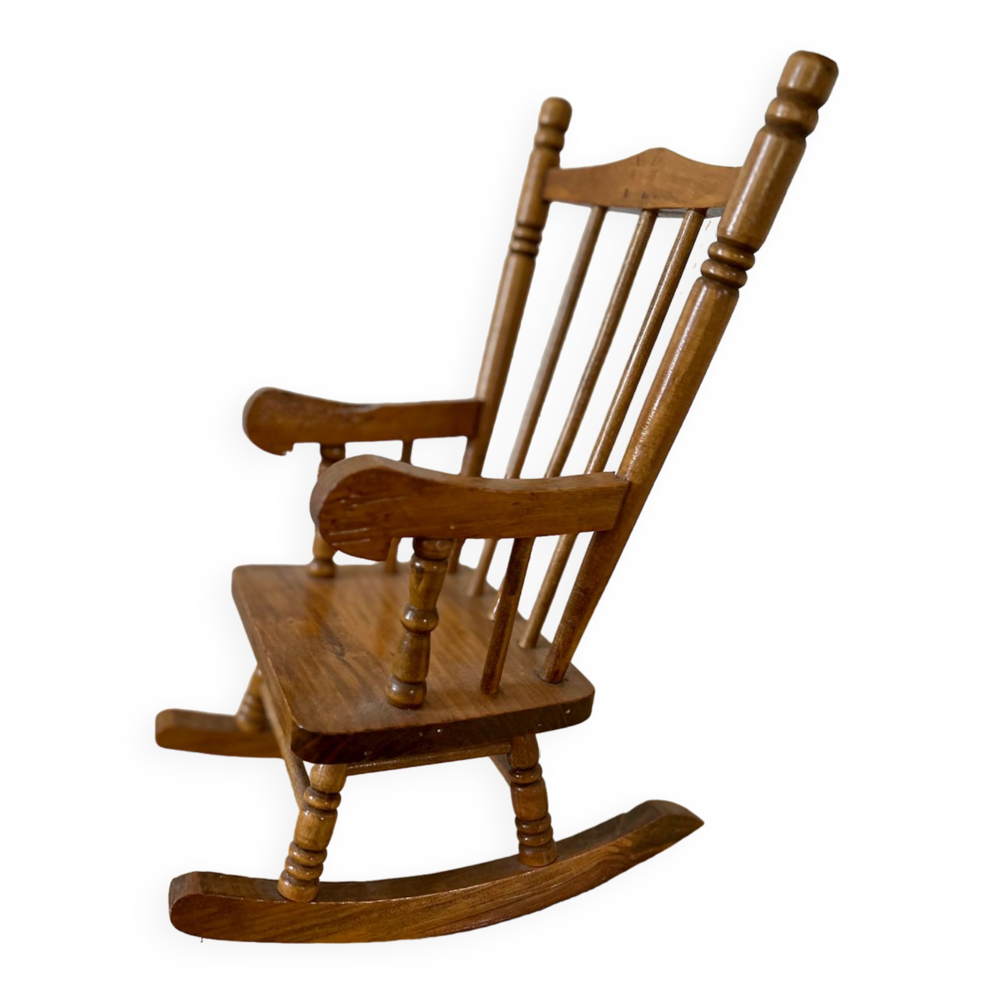 Large vintage wooden rocking chair children's toy