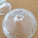Chiseled glass candy box