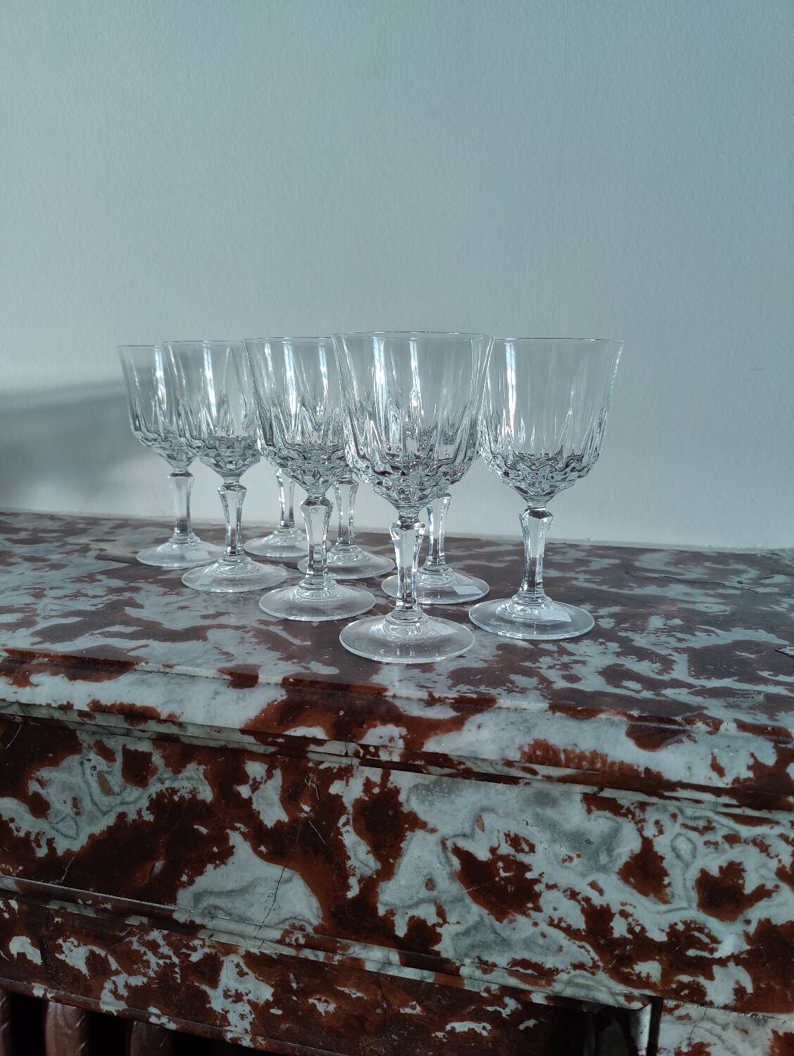 Crystal wine glasses