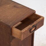 Small antique Japanese cedar furniture with a door and drawers – Taishō / early Shōwa period (circa 1912-1945)