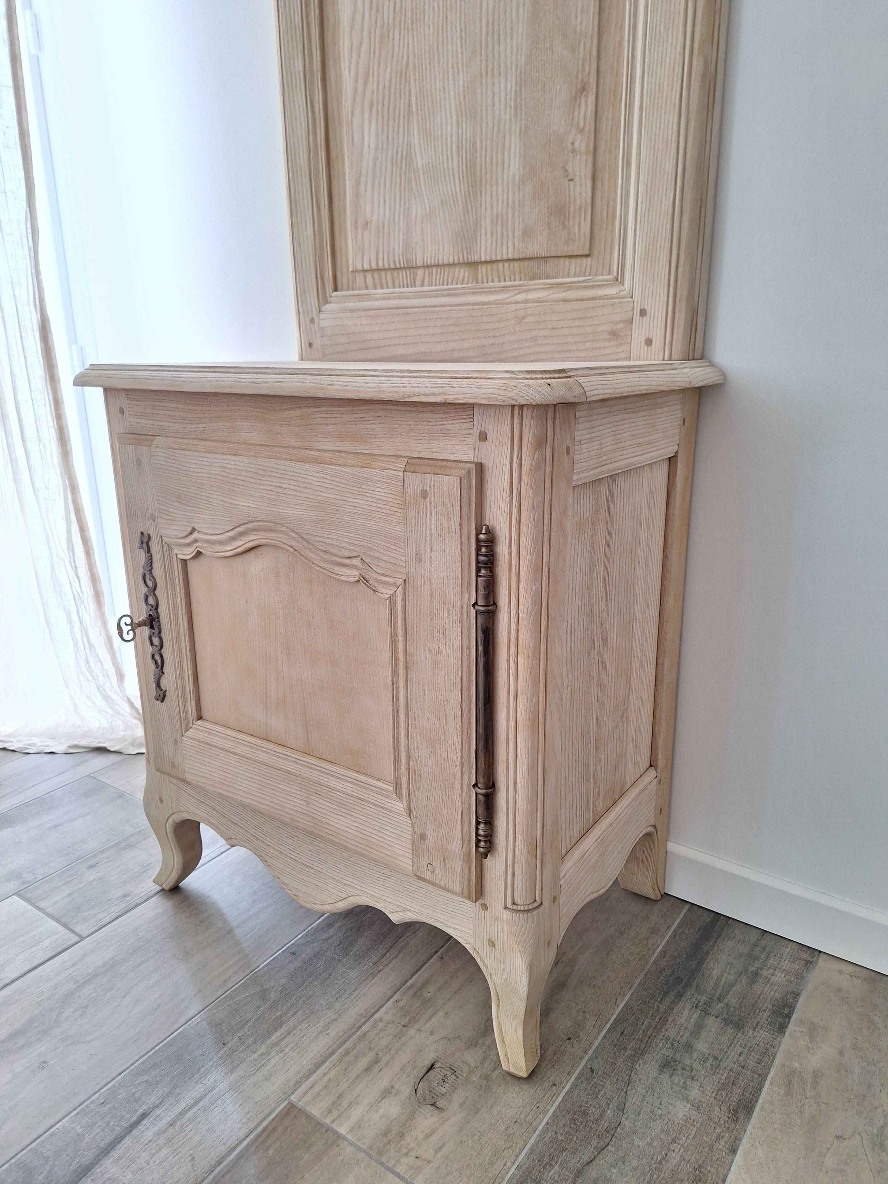 Restored antique oak entrance wardrobe