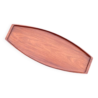 Large teak serving tray 1960s Scandinavian signed 76cm Denmark