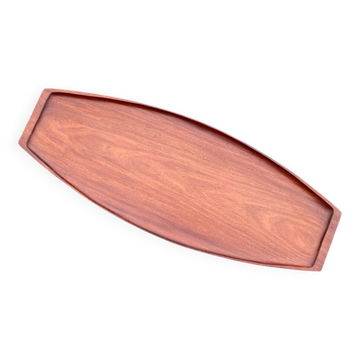 Large teak serving tray 1960s Scandinavian signed 76cm Denmark