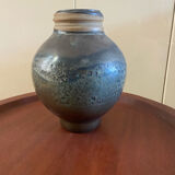 Vase boule en grès émaillé