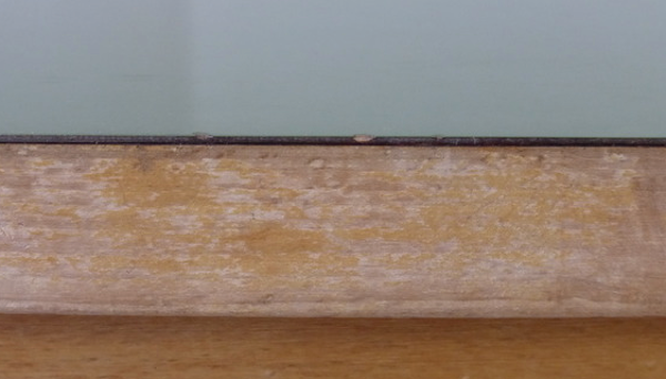 table basse carrée formica kaki 1950 vintage rockabilly 50's coffee table #1
