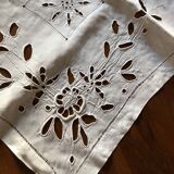 Embroidered linen tablecloth