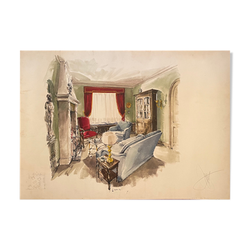 Painting decorative art interior architecture 30-50s