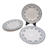 6 Saint Amand plates, Colbert model