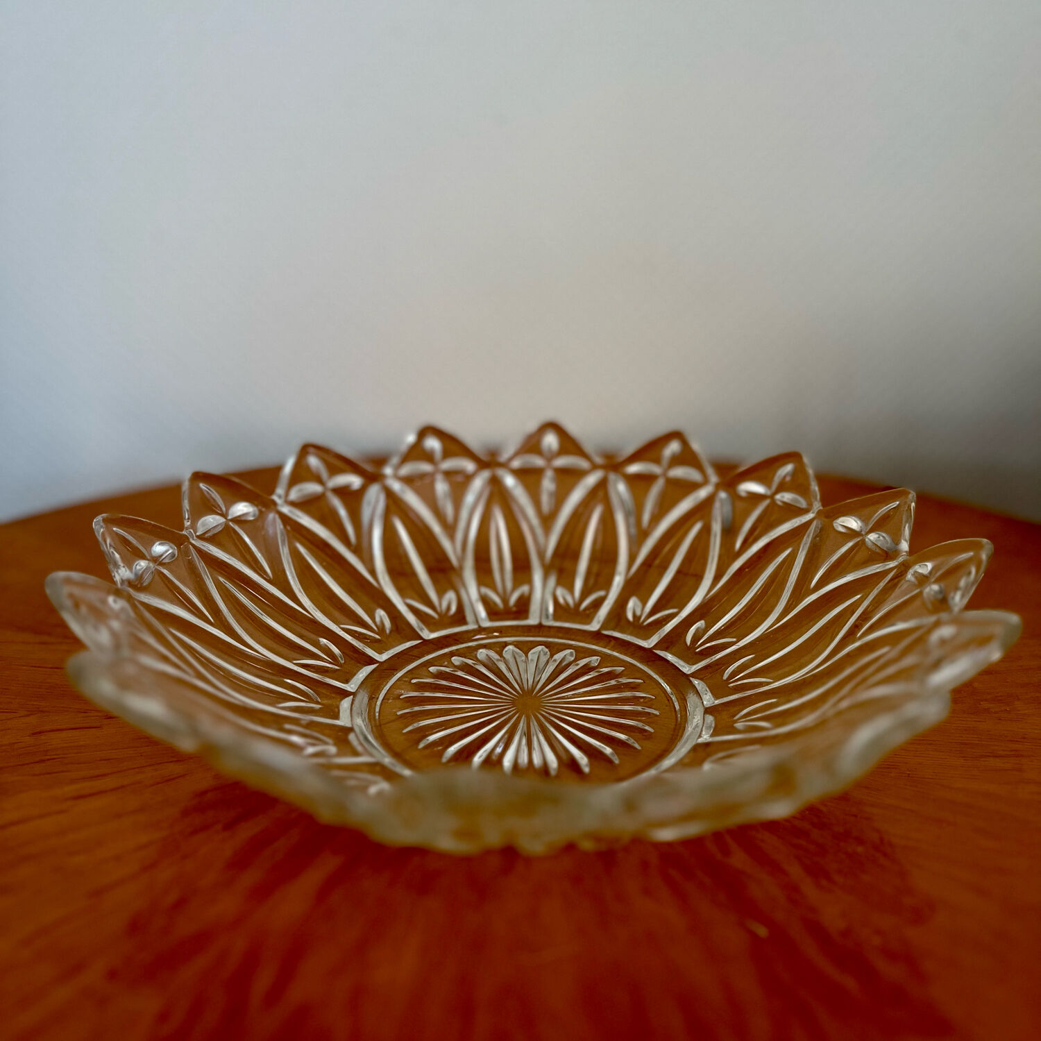 Vintage cut glass dish 1960