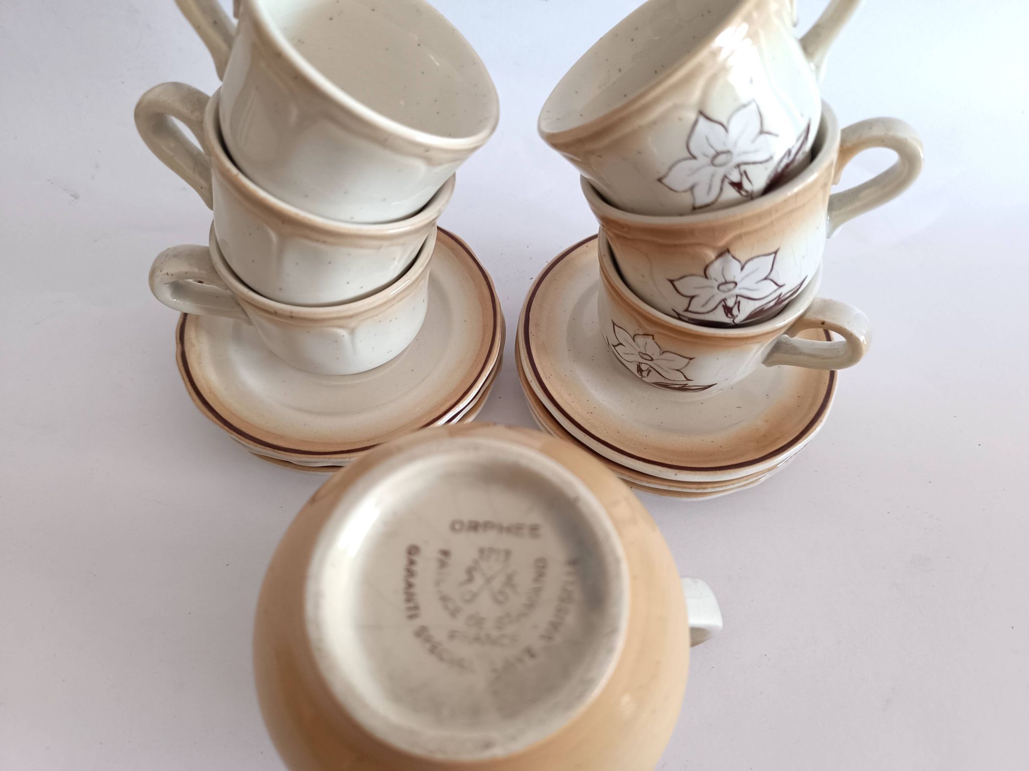 St. Amand earthenware coffee cups