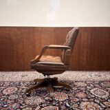 Brown Chesterfield President Chair