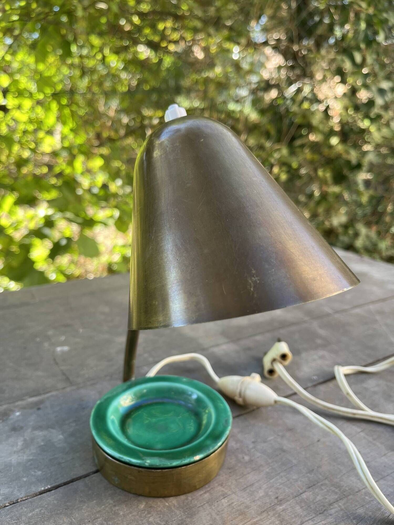 Small vintage brass lamp