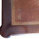 Empire desk with solid wood and leather top
