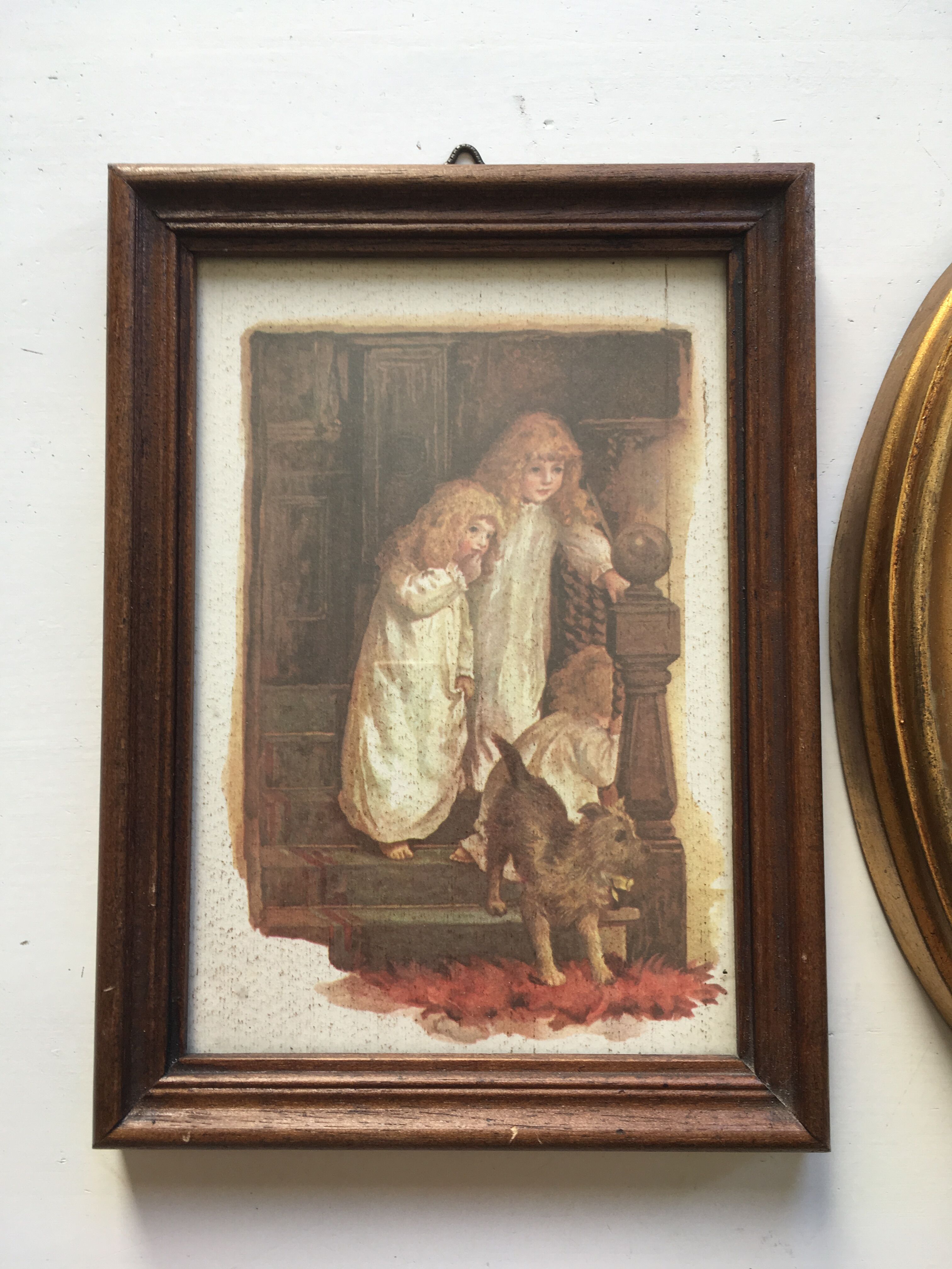 Assortment of 3 old paintings with children
