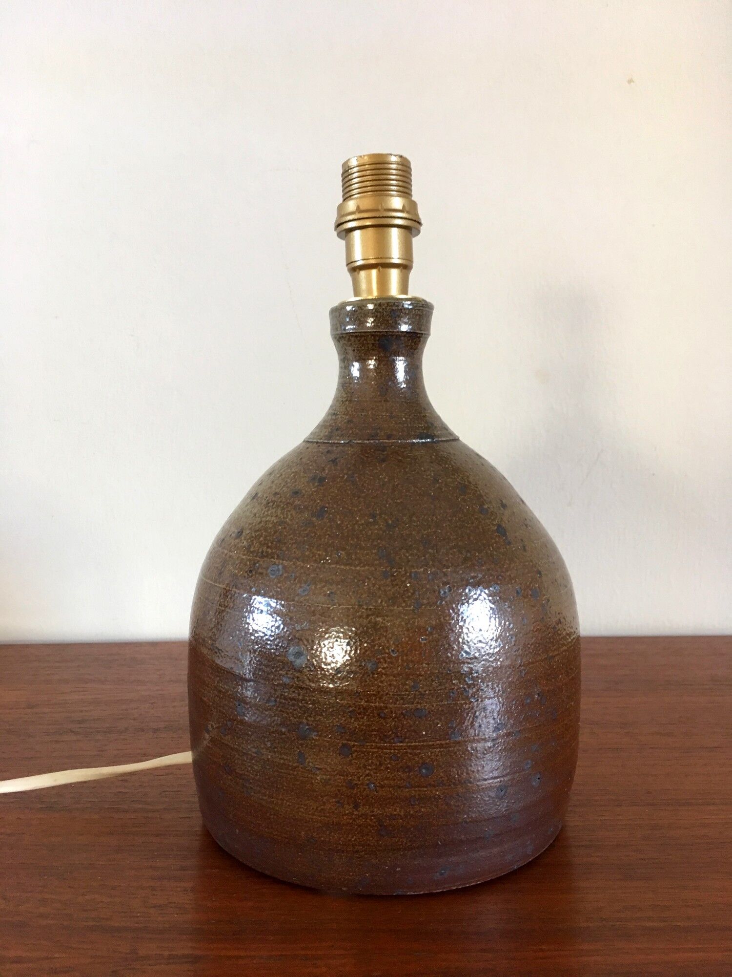 Signed vintage sandstone lamp