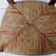 Series of 4 wooden chairs and straw