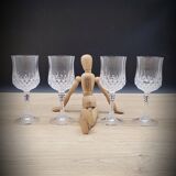 Set 4 verres ciselés en cristal bas