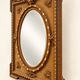 Large Napoleon III trumeau mirror, gilded wood, bevelled glass, 19th century.