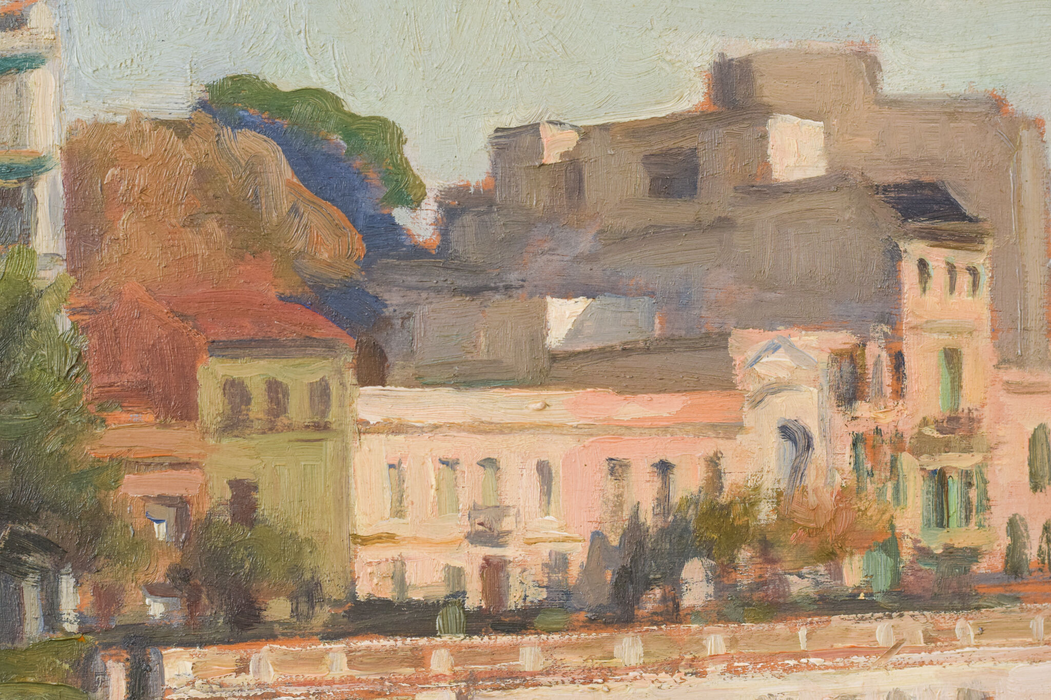 Post impressionist landscape with boats, Ramón Mas i Mas