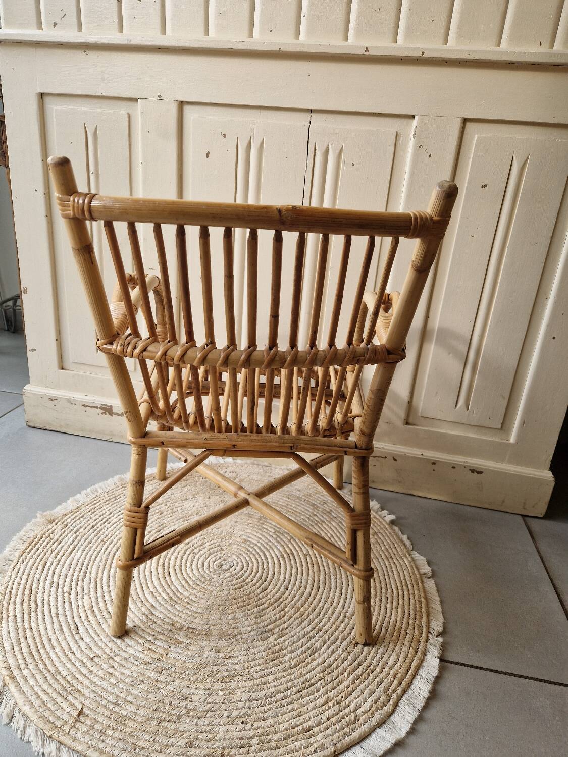 Children's rattan armchair chair