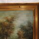 Painting on oil canvas J Evans golden frame landscape
