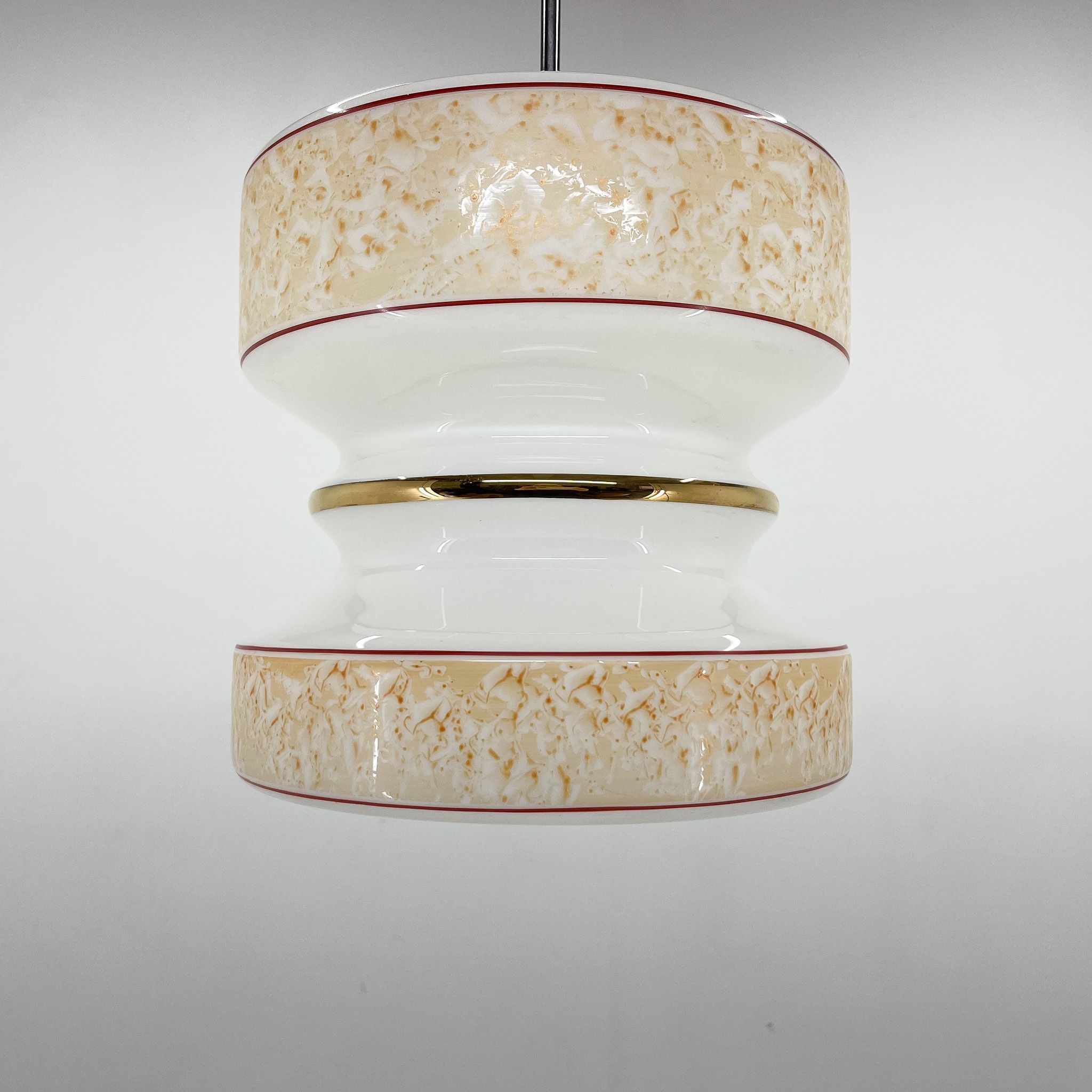 Mid-century glass pendant, 1980's, czechoslovakia