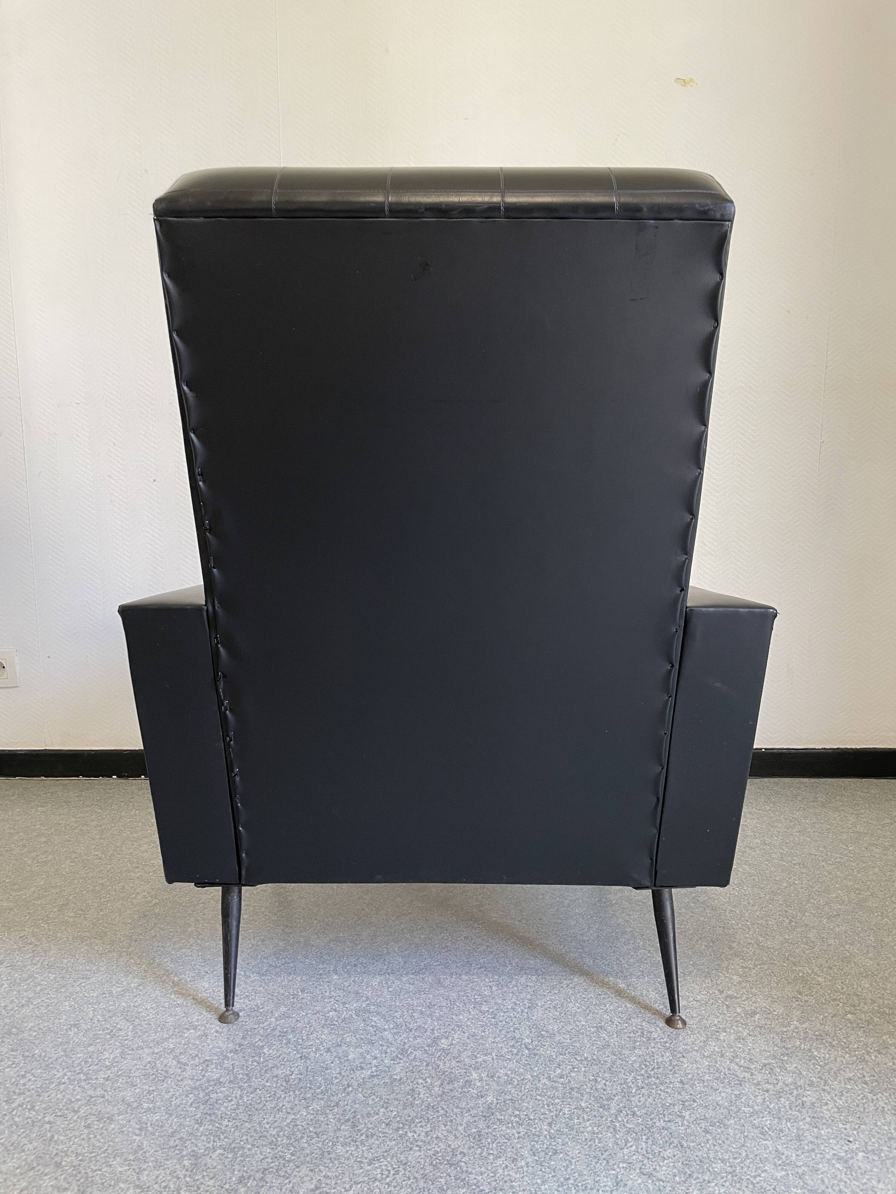 Leatherette armchair