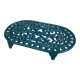 Openwork trivia in blue enamelled cast iron