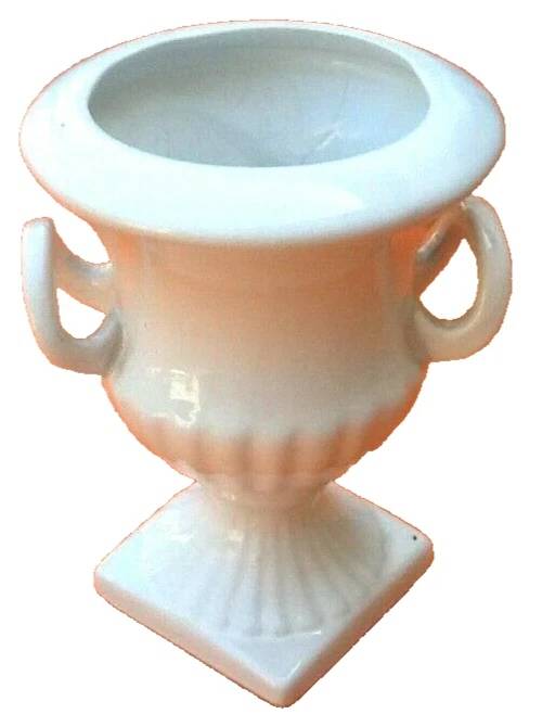 White Delf ceramic vase