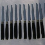 12 dessert knives hors d'oeuvre cheese- handle ebène