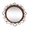 Miroir vintage en rotin 35cm