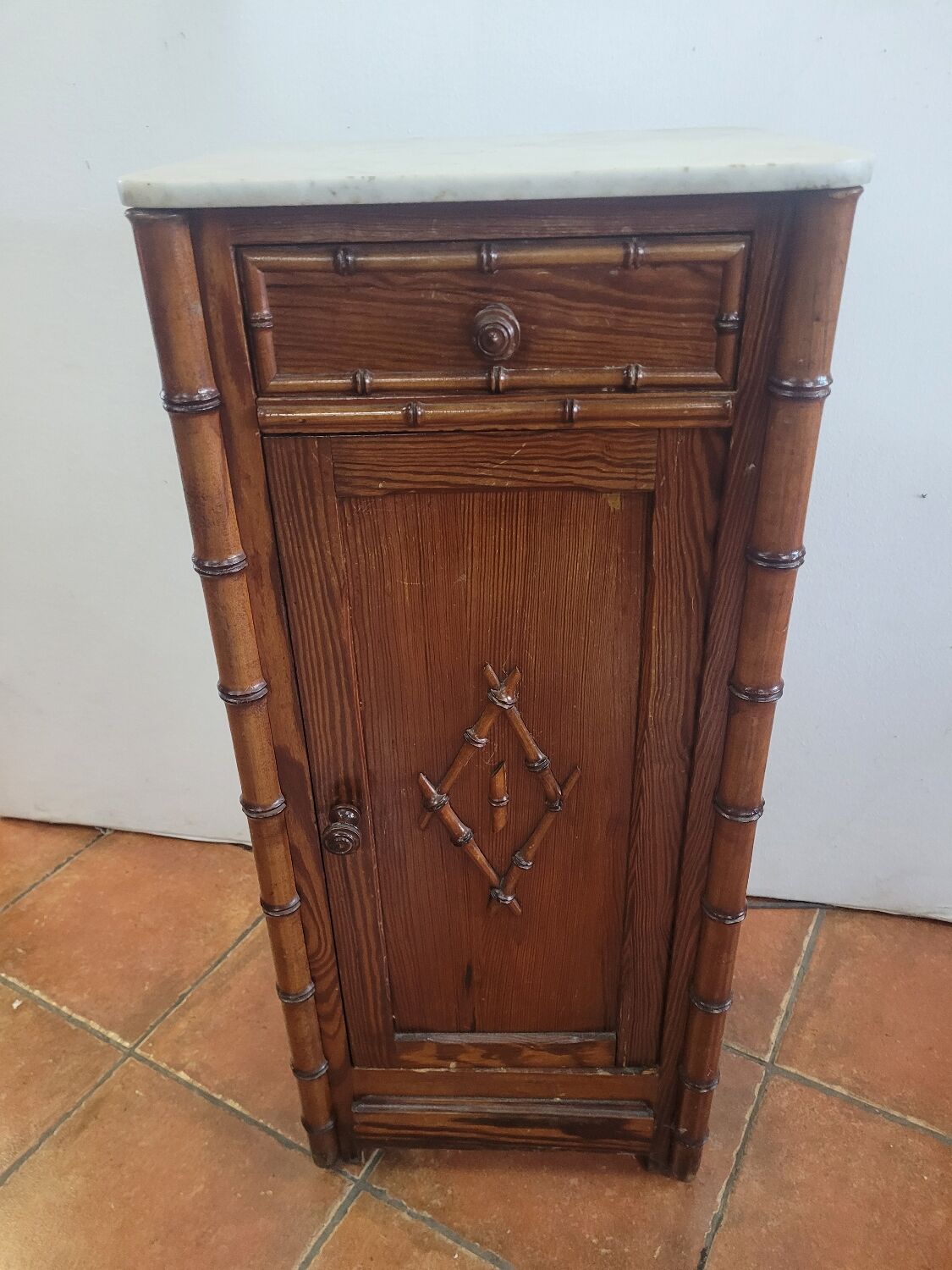 Bamboo wooden bedside table