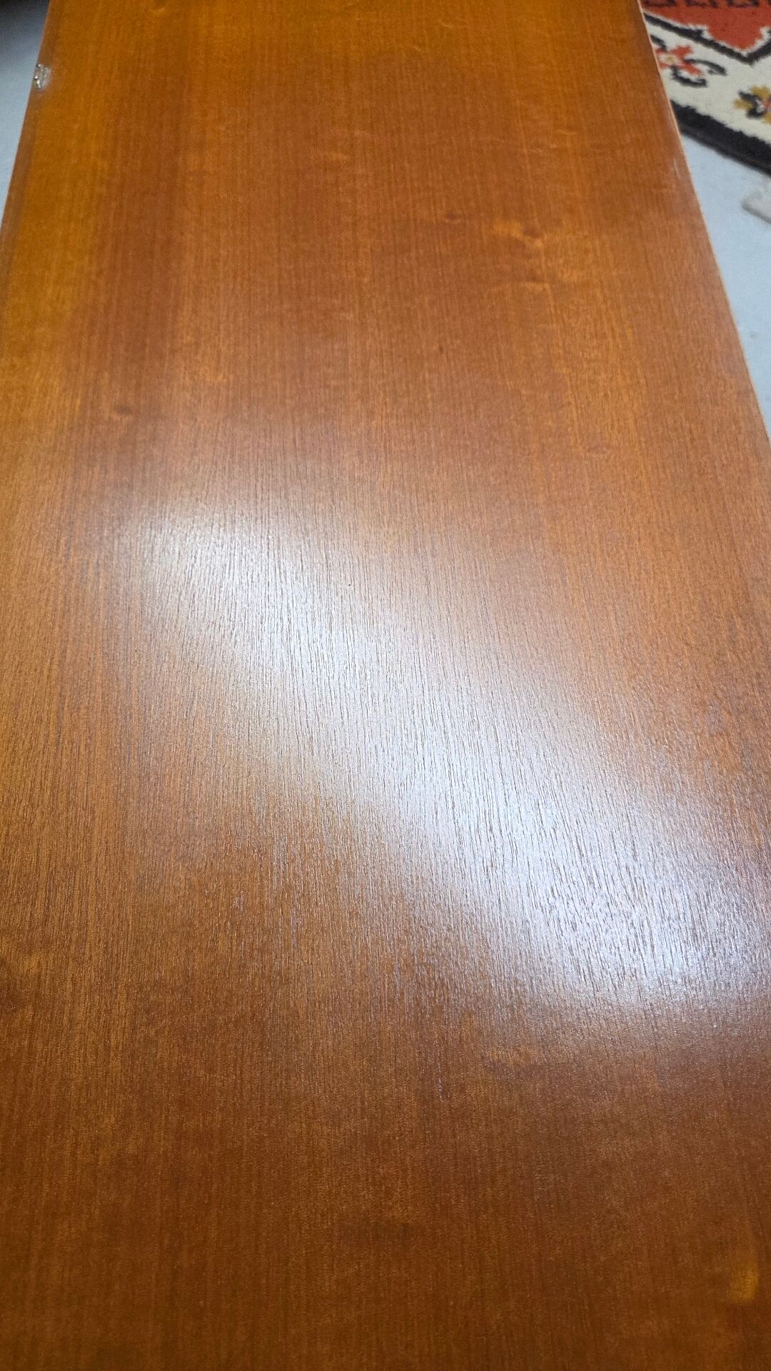 Small Scandinavian low sideboard 1960 vintage with tapered legs.