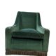 Fauteuil vintage turquoise avec franges